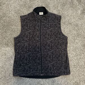 Cinch Vest Mens Large Black Softshell Windbreaker Western Zip Pockets Lined